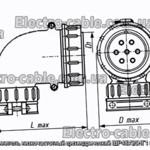 Соединитель низкочастотный цилиндрический ШР48У20НГ1 вилка - фотография № 1.