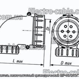 Соединитель низкочастотный цилиндрический ШР48У26ЭГ2 вилка - фотография № 1.