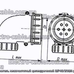 Соединитель низкочастотный цилиндрический ШР48У2ЭШ9 розетка - фотография № 1.