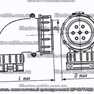 Соединитель низкочастотный цилиндрический ШР48У7НШ2 розетка - фотография № 1.