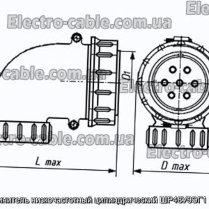 Соединитель низкочастотный цилиндрический ШР48У9ЭГ1 вилка - фотография № 1.