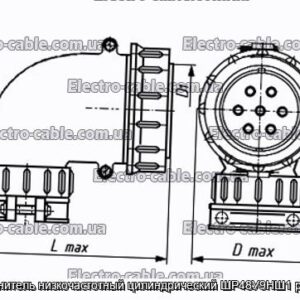 Соединитель низкочастотный цилиндрический ШР48У9НШ1 розетка - фотография № 1.