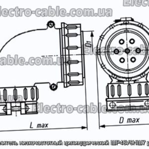 Соединитель низкочастотный цилиндрический ШР48У9НШ7 розетка - фотография № 1.