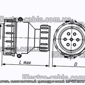 Соединитель низкочастотный цилиндрический ШР55П23ЭГ1 вилка - фотография № 1.