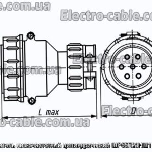 Соединитель низкочастотный цилиндрический ШР55П23НШ1 розетка - фотография № 1.