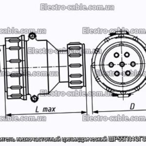 Соединитель низкочастотный цилиндрический ШР55П31ЭГ3Н вилка - фотография № 1.