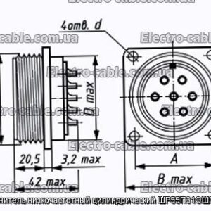 Соединитель низкочастотный цилиндрический ШР55П31ЭШ3 вилка - фотография № 1.