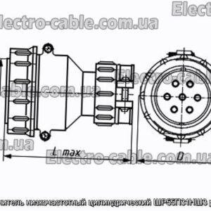 Соединитель низкочастотный цилиндрический ШР55П31НШ3 розетка - фотография № 1.