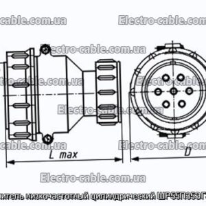 Соединитель низкочастотный цилиндрический ШР55П35ЭГ3 вилка - фотография № 1.