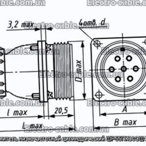 Соединитель низкочастотный цилиндрический ШР55ПК30ЭШ1 вилка - фотография № 1.