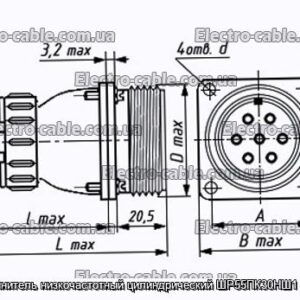 Соединитель низкочастотный цилиндрический ШР55ПК30НШ1 вилка - фотография № 1.
