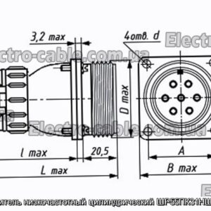 Соединитель низкочастотный цилиндрический ШР55ПК31НШ3 вилка - фотография № 1.