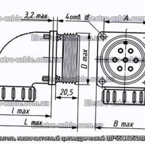 Соединитель низкочастотный цилиндрический ШР55СК35ЭШ3 вилка - фотография № 1.