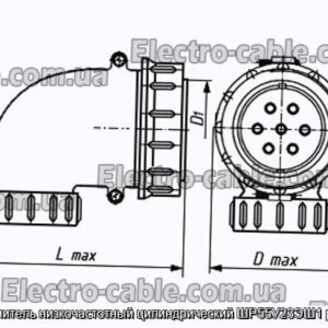 Соединитель низкочастотный цилиндрический ШР55У23ЭШ1 розетка - фотография № 1.