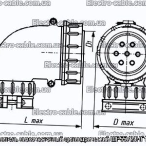Соединитель низкочастотный цилиндрический ШР55У23НГ1 вилка - фотография № 1.