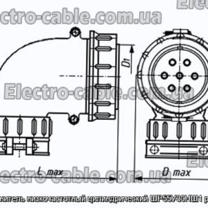 Соединитель низкочастотный цилиндрический ШР55У30НШ1 розетка - фотография № 1.