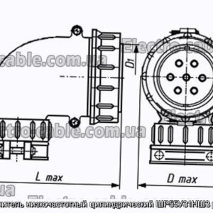 Соединитель низкочастотный цилиндрический ШР55У31НШ3 розетка - фотография № 1.