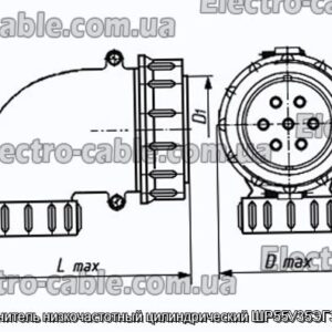 Соединитель низкочастотный цилиндрический ШР55У35ЭГ3 вилка - фотография № 1.