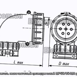 Соединитель низкочастотный цилиндрический ШР55У35НШ3 розетка - фотография № 1.