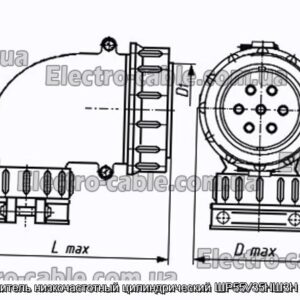 Соединитель низкочастотный цилиндрический ШР55У35НШ3Н розетка - фотография № 1.
