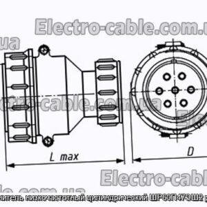 З&#39;єднувач низькочастотний циліндричний ШР60П47ЕШ2 розетка - фотографія №1.