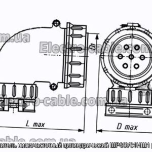 З&#39;єднувач низькочастотний циліндричний ШР60У31НШ1 розетка - фотографія №1.