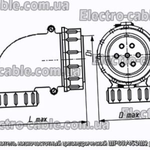 З&#39;єднувач низькочастотний циліндричний ШР60У45ЕШ2 розетка - фотографія №1.