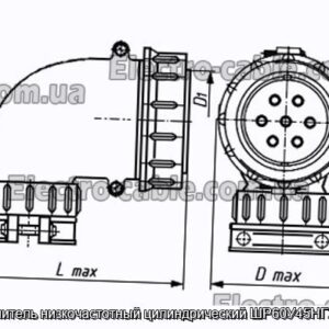 З&#39;єднувач низькочастотний циліндричний ШР60У45НГ2 вилка - фотографія №1.