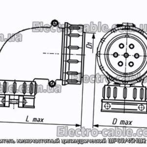 З&#39;єднувач низькочастотний циліндричний ШР60У45НШ2 розетка - фотографія №1.