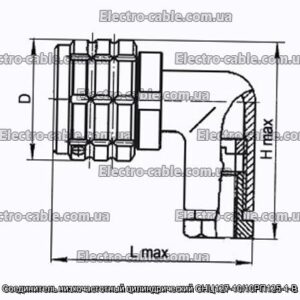 Соединитель низкочастотный цилиндрический СНЦ127-10/10РП125-1-В - фотография № 1.