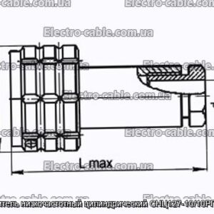 Соединитель низкочастотный цилиндрический СНЦ127-10/10РП126-1-В - фотография № 1.