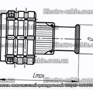 Соединитель низкочастотный цилиндрический СНЦ127-10/10РП128-1-В - фотография № 1.
