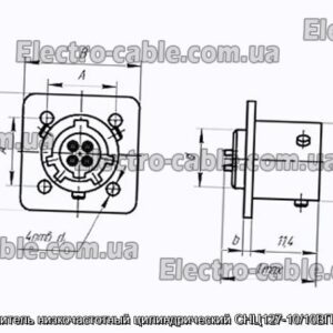 Соединитель низкочастотный цилиндрический СНЦ127-10/10ВП117-1-В - фотография № 1.