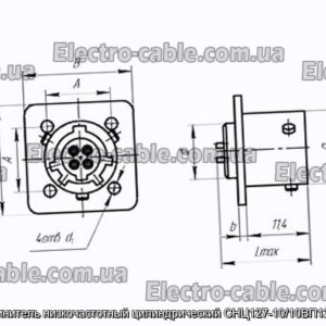 Соединитель низкочастотный цилиндрический СНЦ127-10/10ВП127-1-В - фотография № 1.