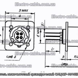 Соединитель низкочастотный цилиндрический СНЦ127-10/10ВП217-1-В - фотография № 1.