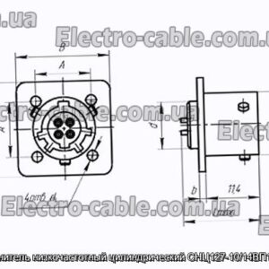 Соединитель низкочастотный цилиндрический СНЦ127-10/14ВП117-2-В - фотография № 1.