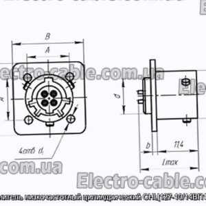 Соединитель низкочастотный цилиндрический СНЦ127-10/14ВП117-3-В - фотография № 1.