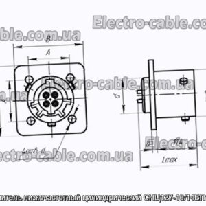 Соединитель низкочастотный цилиндрический СНЦ127-10/14ВП127-1-В - фотография № 1.