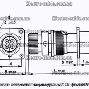 Соединитель низкочастотный цилиндрический СНЦ23-28/27Р-12-а-В - фотография № 1.
