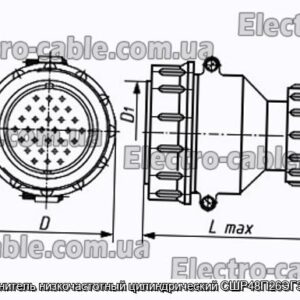 Соединитель низкочастотный цилиндрический СШР48П26ЭГ3 вилка - фотография № 1.