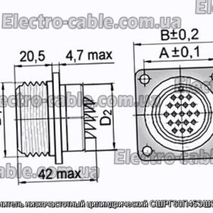 Соединитель низкочастотный цилиндрический СШРГ60П45ЭШ3 вилка - фотография № 1.