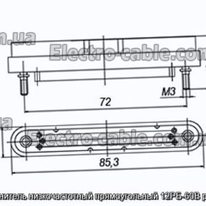 Соединитель низкочастотный прямоугольный 12РБ-60В розетка - фотография № 1.
