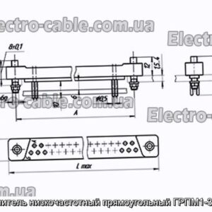 Соединитель низкочастотный прямоугольный ГРПМ1-31ГП2-В - фотография № 1.