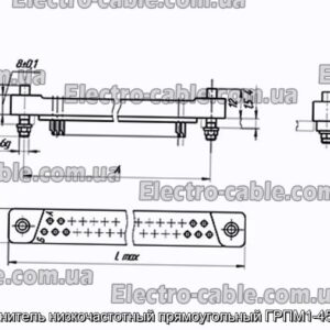 Соединитель низкочастотный прямоугольный ГРПМ1-45ГО2-В - фотография № 1.