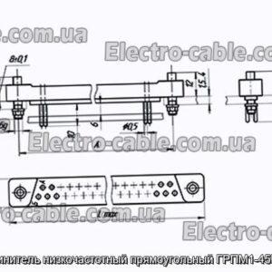 Соединитель низкочастотный прямоугольный ГРПМ1-45ГП2-В - фотография № 1.