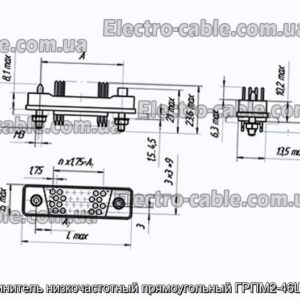 Соединитель низкочастотный прямоугольный ГРПМ2-46ШО2-В - фотография № 1.