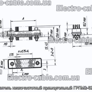 Соединитель низкочастотный прямоугольный ГРПМ2-62ШО2-В - фотография № 1.
