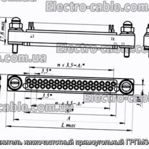 Соединитель низкочастотный прямоугольный ГРПМ3-31Г-В - фотография № 1.