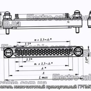 Соединитель низкочастотный прямоугольный ГРПМ3-61Г-В - фотография № 1.