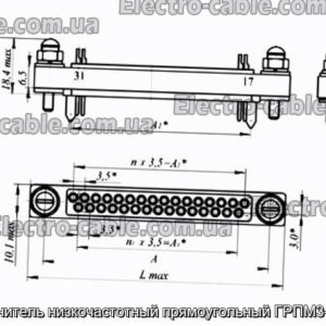 Соединитель низкочастотный прямоугольный ГРПМ3-61Ш-В - фотография № 1.